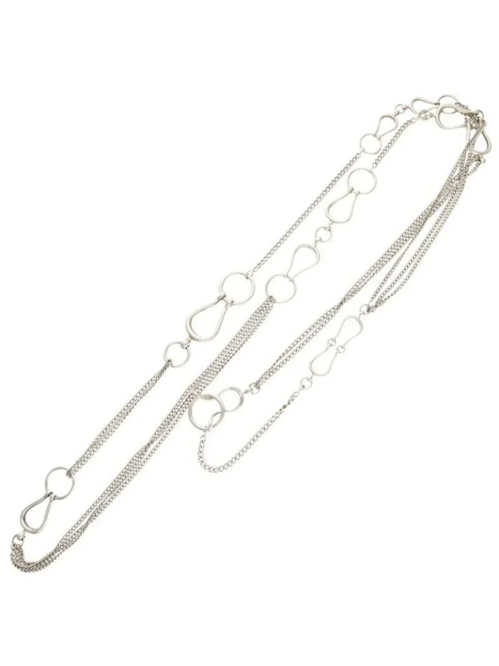 Hermes Horsebit Silver Necklace